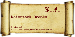 Weinstock Aranka névjegykártya